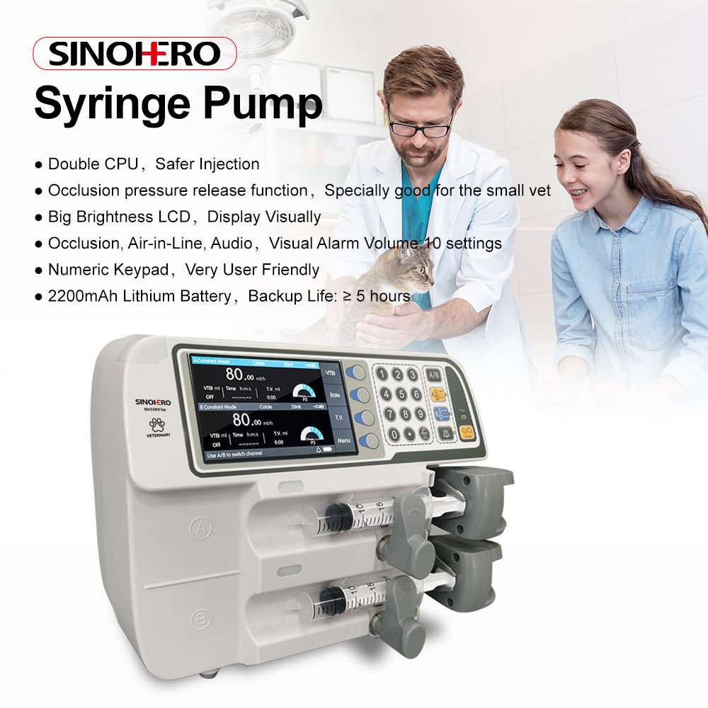 Dual-Channel Veterinary Syringe Pump