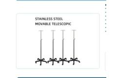 Stainless Steel Mobile IV Pole