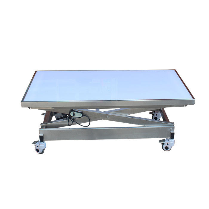 Electric lift table - Removable acrylic top