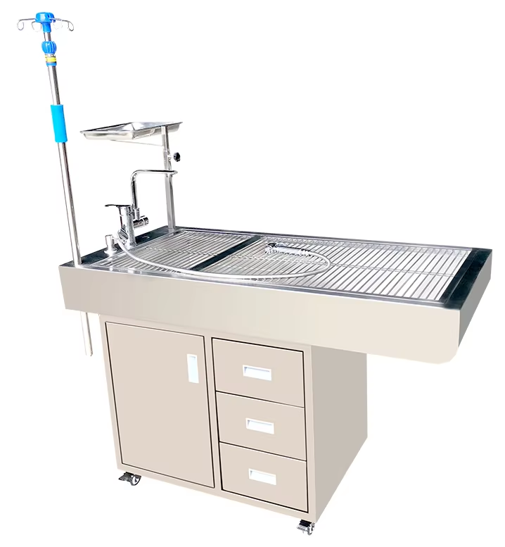 Dental exam table with sink